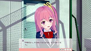 I crave this Koikatsu cosplay girl's panty flash for club recruitment