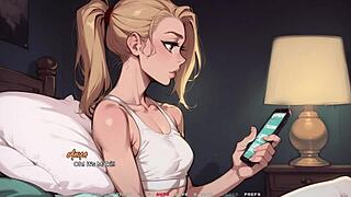 blonde step sister girlfriend shows massive ass big tits huge cock ride