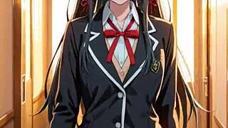 curvy student slut in sexy outfit craves huge cock in lewdtoons hentai teaser