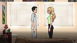 jenny catches exhibitionist jerking huge cock in locker room