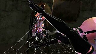 Citor3 VR futa game: latex shemale mistresses double penetrate guy missionary with monster cocks