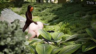 BIG ASS BABE FUCKS MONSTER BBC IN JUNGLE DOGGYSTYLE