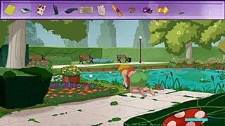 oh man i can't believe this horny milf wife gets fucked by that huge monster cock machine outdoors