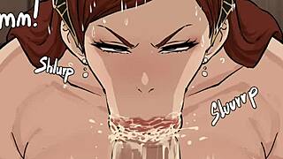 Hilda Boreas Sucks Smegma Cock in Cyberboi Manga Blowjob