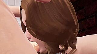 Sexy Fairy Flora's Handjob Big Dick Titfuck Glory Hole Mouth Fuck Face Cumshot!