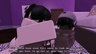 hey, check out this asian woman dominating that black guy with cowgirl riding handjob and femdom blowjob in roblox rule34 animation