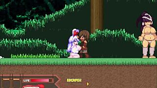 fobs wild rabbit hops through forest in cute anime nature animation