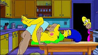 simpsons slut wife, why hide when you can cheat and creampie with other guys behind hubby?