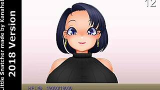 Little Snatcher Dives into Aoi's Giant Belly Digestion