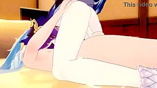 surprise furina gets anal creampie birthday gangbang with big tits bouncing in genshin hentai