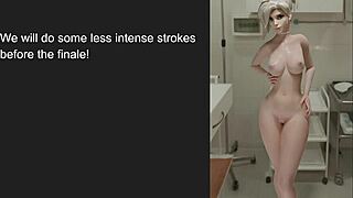 mercy from overwatch gives hot joi with big ass and tits