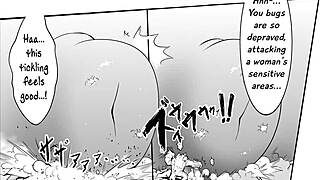 giantess maid crushes pests with huge feet in sexy fetish comic dub