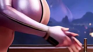 mileena teases johnny cage's cock in the cage before fat tits fatality drops doesn't she?