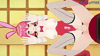 sakura miko and houshou marine bunnies creampie fuck hard!! 🐰💦