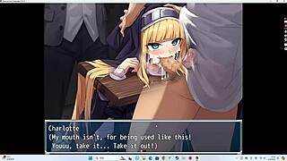 Blonde Exorcist Charlotte Gags on Deep Throat Cock Tied Up Frenzy