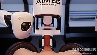 Ai machine milks throbbing cock in smooth animation with realistic sounds