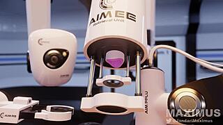 Ai machine milks throbbing cock in smooth animation with realistic sounds