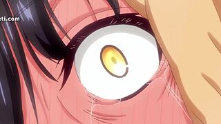 sexy anime teen hammered doggystyle by teacher. big tits bounce through hardcore creampie pounding