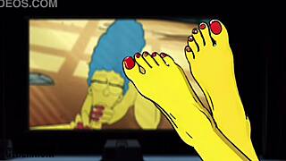 marge simpson's wrinkled soles tease in sexy tarantino feet parody