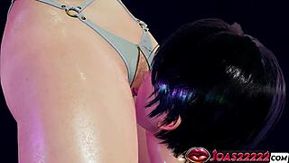 mila's bikini tits shake from pool pussy squirt fingering.