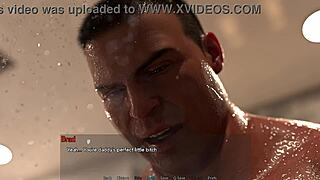 what if stepdaddy's golden shower drenches twink before sloppy hunk blowjob in steamy shower yaoi?