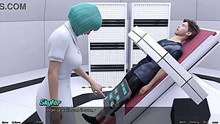 stranded in space 75 got this vitiligo girl craving cock straight in her mouth with bukkake finish 🚀💦