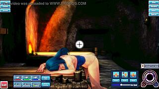 Blue Haired Beauty Masturbates